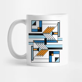 Mid Century Modern Prairie Blues Mug